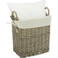 Košara Za Perilo Larry - naravna/siva, Romantika, tekstil/les (38/40/26cm) - Mömax modern living Košara Za Perilo Larry - naravna/siva, Romantika, tekstil/les (38/40/26cm) - Mömax modern living