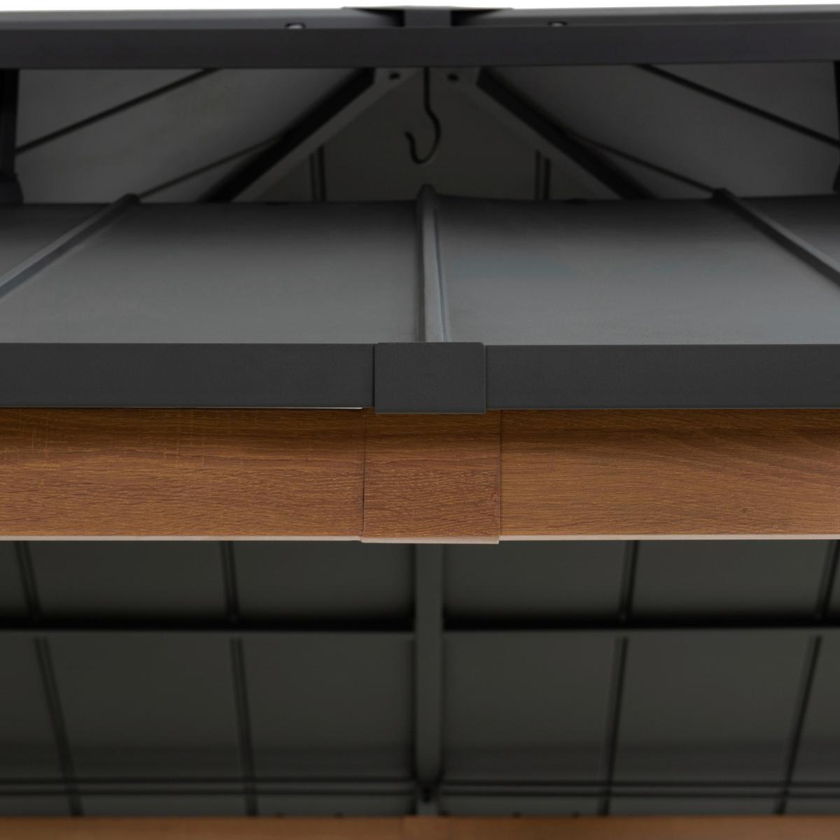 Pavillon Gazebo Pasu Anthrazit - Anthrazit, Basics, Metall (300/295/300cm) - Modante