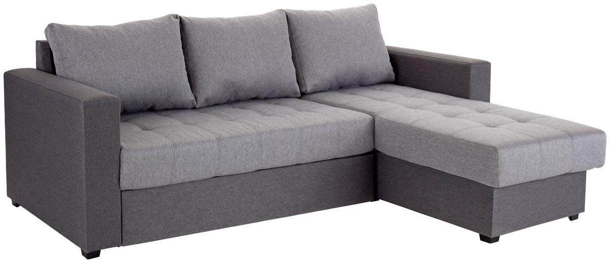 Sedežna Garnitura Atlanta, Z Ležiščem - črna/antracit, Moderno, tekstil (230/160cm) - Mömax