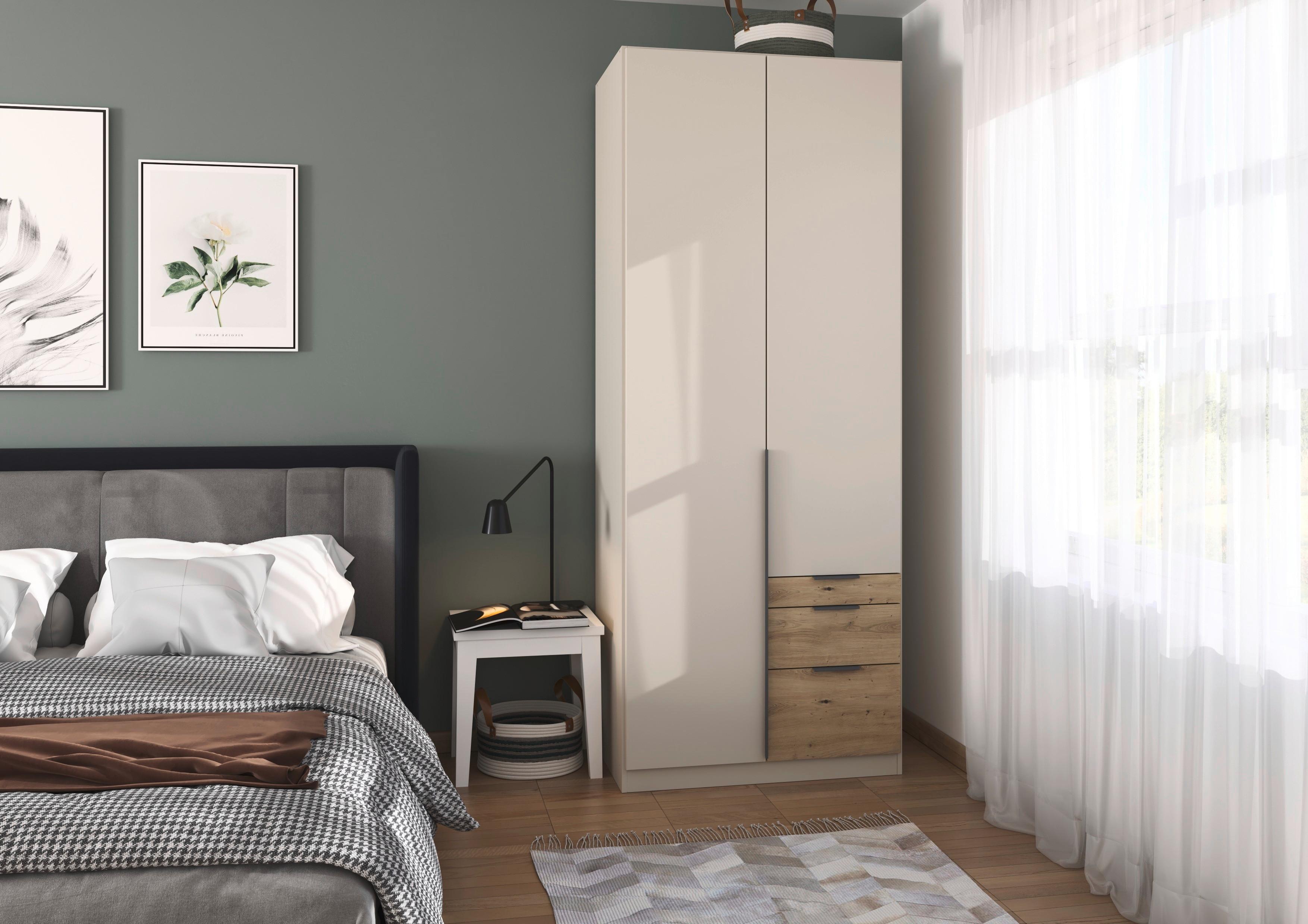 DULAP USI ROTATIVE ALABAMA - culoare lemn stejar/stejar Artisan, Trend, material pe bază de lemn (91/229/54cm) - Modern Living