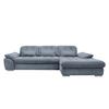 Ecksofa Rigatti mit Bettkasten ca. 314x184 cm Hellblau - Chromfarben/Anthrazit, MODERN, Textil/Metall (314/184cm) - Livetastic