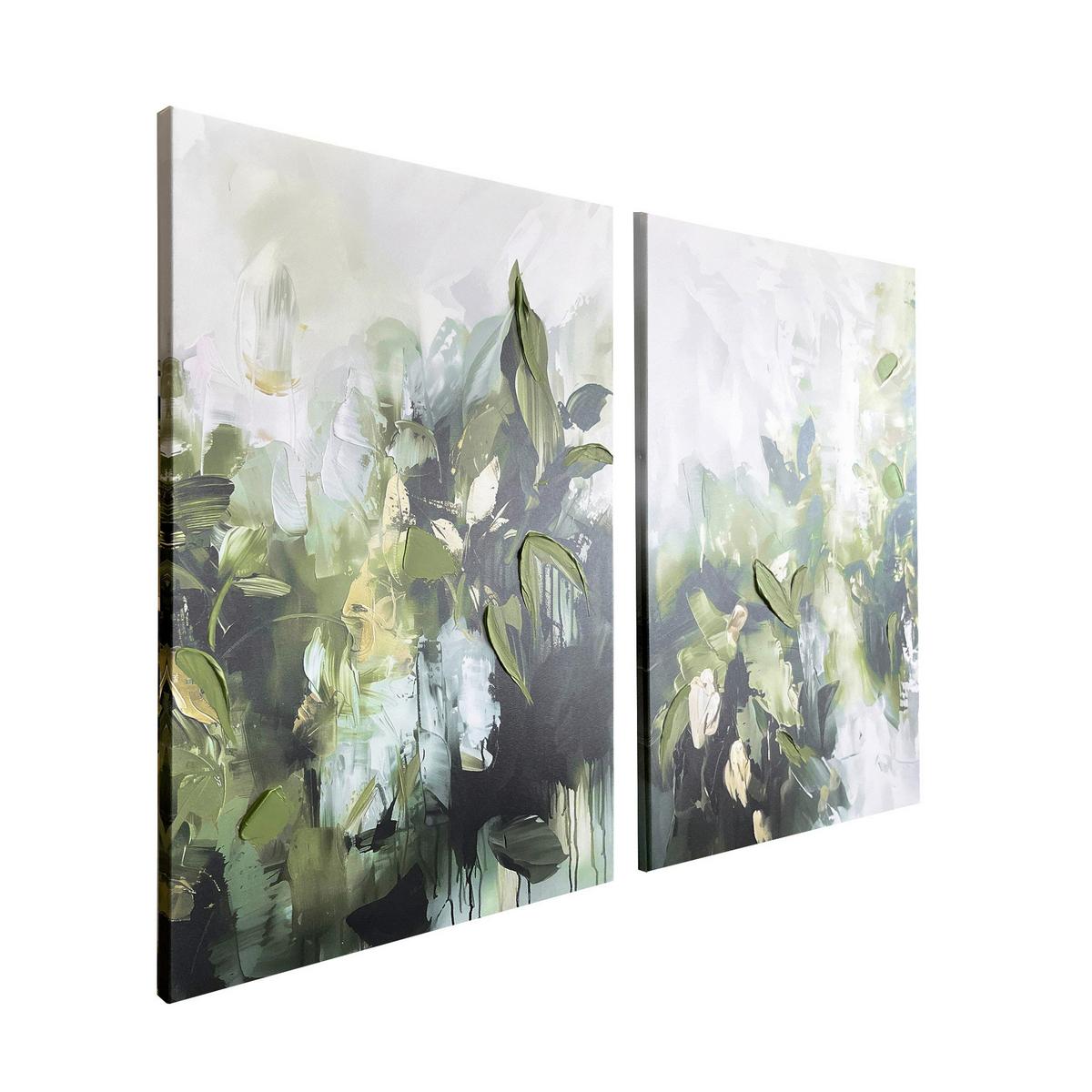 Bilderset CA Multicolor 2-teilig - Multicolor, Basics, Holz/Textil (50/70cm)