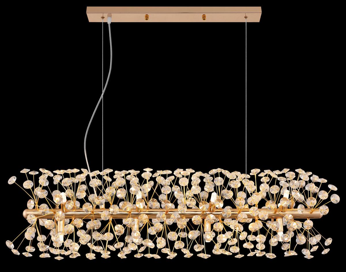 KRISTALL-HÄNGELEUCHTE 64135H4   KATRINA - Klar/Transparent, Lifestyle, Glas/Kunststoff (90/30/150cm) - Globo