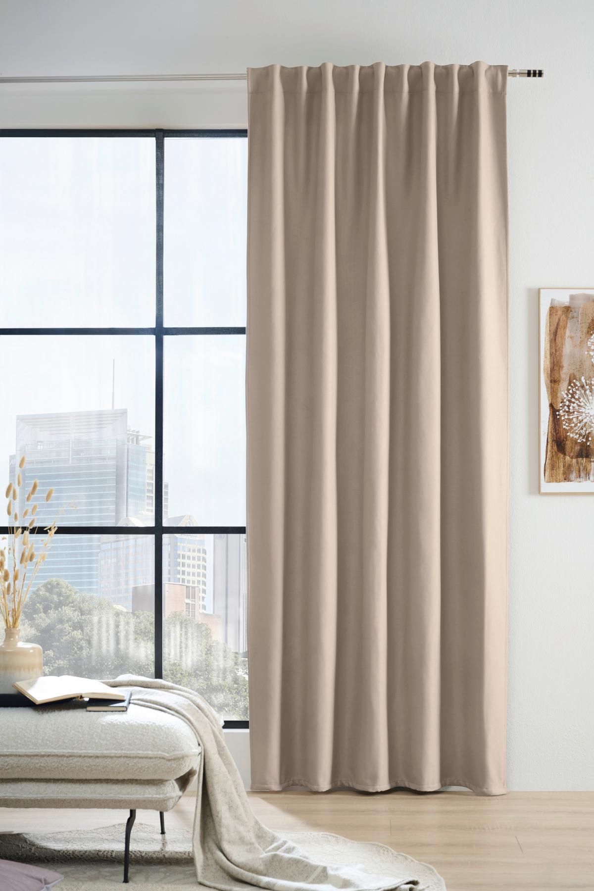 ZASŁONA TERMICZNA THERMO-VORHANG - kolor naturalny, Konventionell, tkanina (135/245cm)