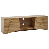 Lowboard Wohnling ca. 160x50 cm Eiche - Braun, MODERN, Glas/Holzwerkstoff (160/50/40cm) - MID.YOU