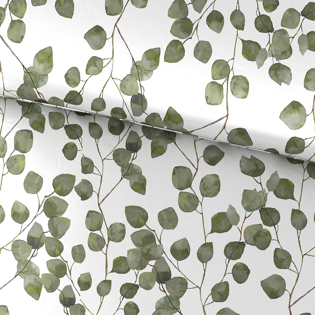 Bettwäsche Bio-Sophia Design Grün/Weiß ca. 140x200cm - Weiß/Grün, Natur, Textil (140/200cm) - ecoTree