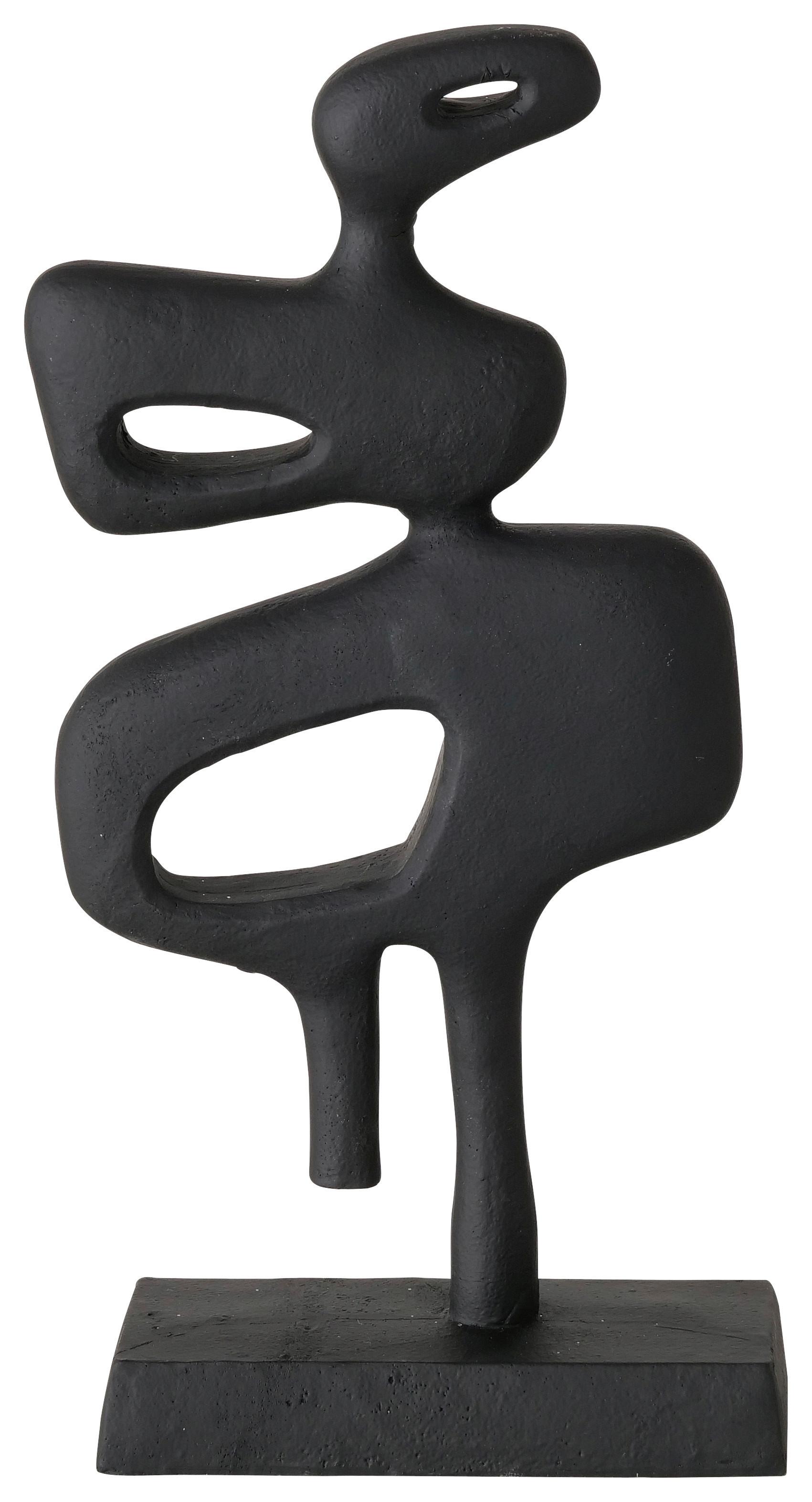 Skulptur Peco II in Schwarz - Schwarz, MODERN, Naturmaterialien (15/28/7,5cm) - Modern Living