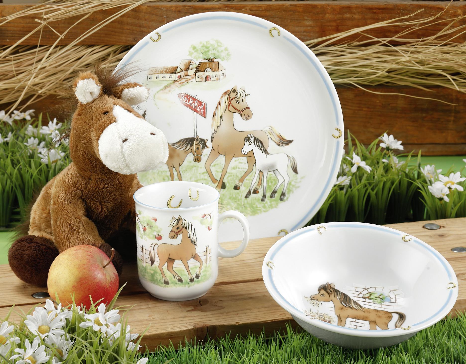ZESTAW NACZYŃ DLA DZIECI 001.716566 - zielony/biały, Konventionell, ceramika (21/21/20cm) - Seltmann Weiden