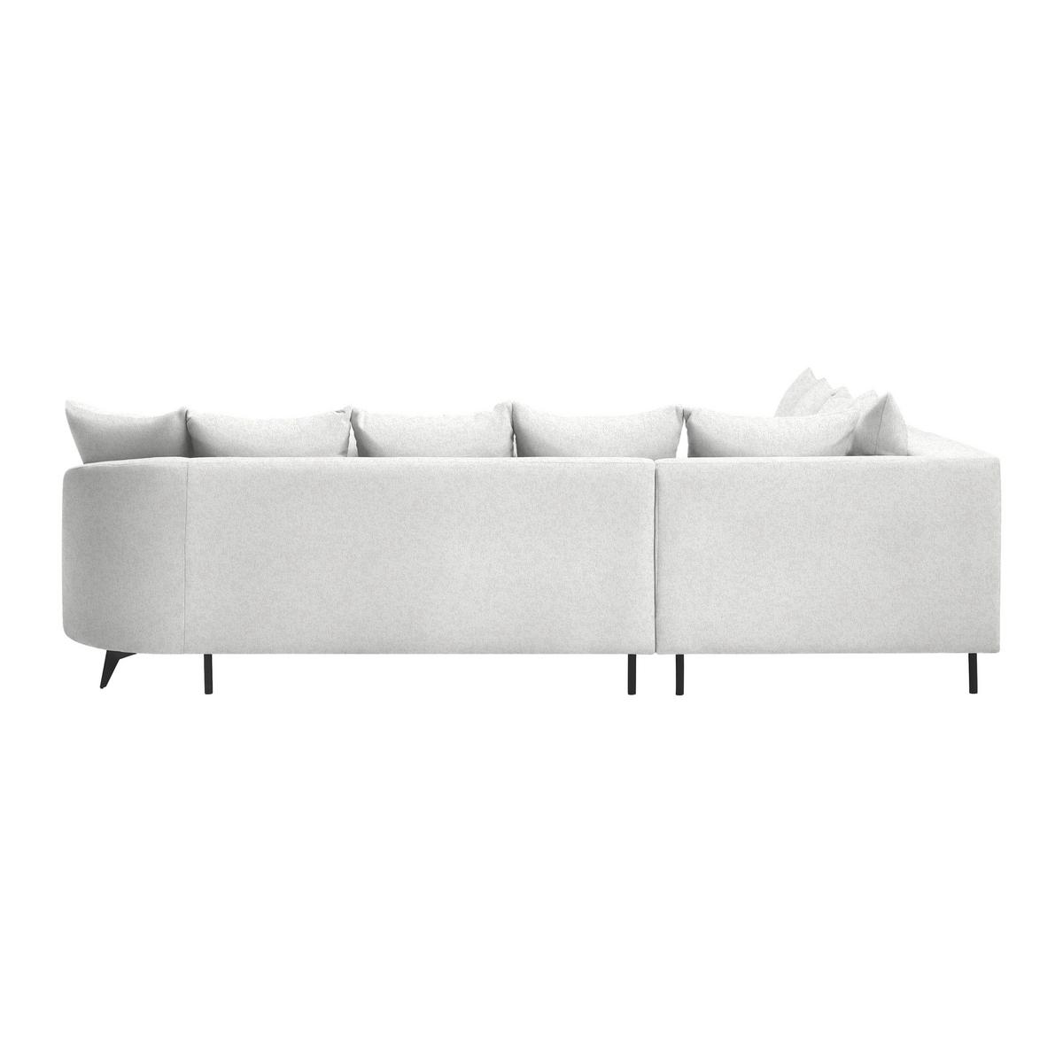 Ecksofa Axel Creme - Creme/Schwarz, MODERN, Textil/Metall (250/87/291cm) - Mömax