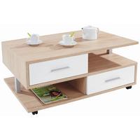 Măsuță de cafea QUATTRO - culoare lemn stejar, Konventionell, material pe bază de lemn (105/45/60cm) - Modern Living