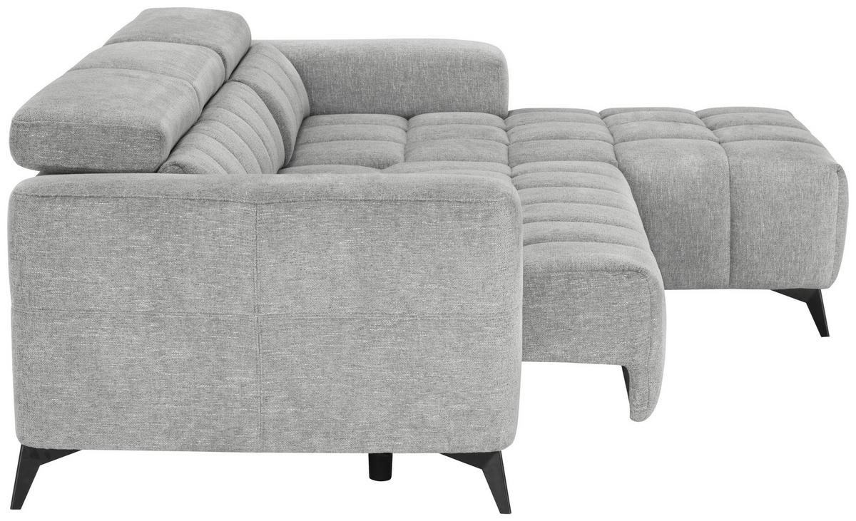 Sarokkanapé Melbourne - szürke, Modern, textil/fa (285/182cm) - Based