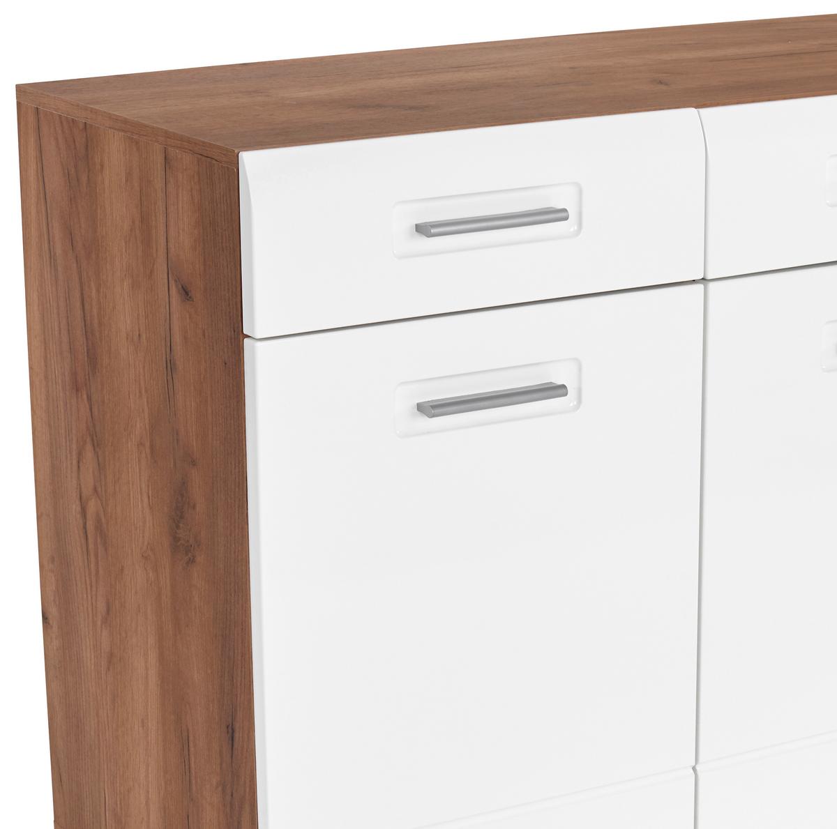 Komoda Avensis - barve kroma/črna, Moderno, umetna masa/leseni material (150/82,6/43,1cm) - Mömax