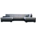 Funkcijska Sedežna Garnitura Diana New - Leva - črna/siva, Moderno, tekstil (355/77/87/184/164cm) - MÖMAX modern living