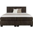 BOXSPRINGBETT Braun 160x200cm - Braun, Holzwerkstoff/Kunststoff (210/162/114cm) - MODERN LIVING
