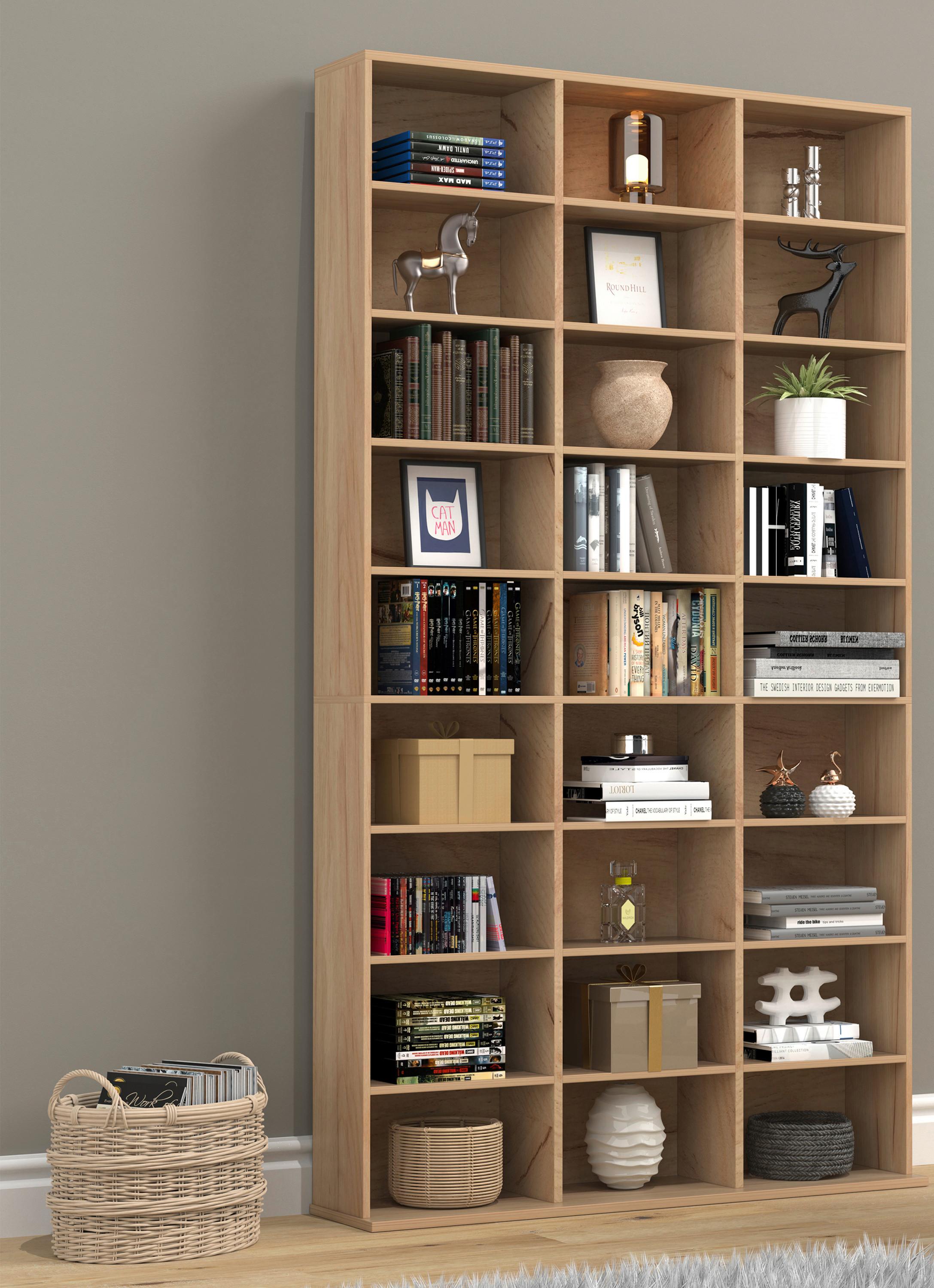 REGAL MEGOSA XL - Honigeiche, Design, Holzwerkstoff (102/181/23cm) - MID.YOU