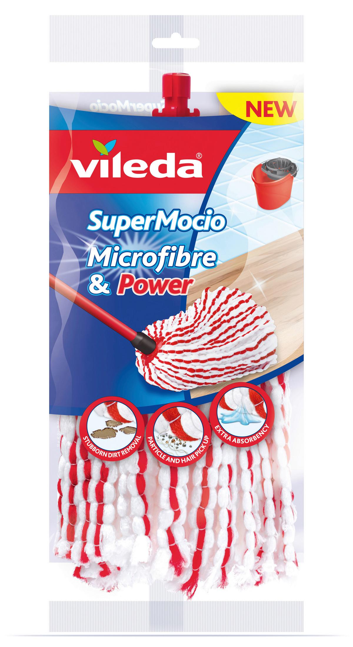 Felmosófej Vileda Supermocio Microfibre - fehér, műanyag/textil - Vileda