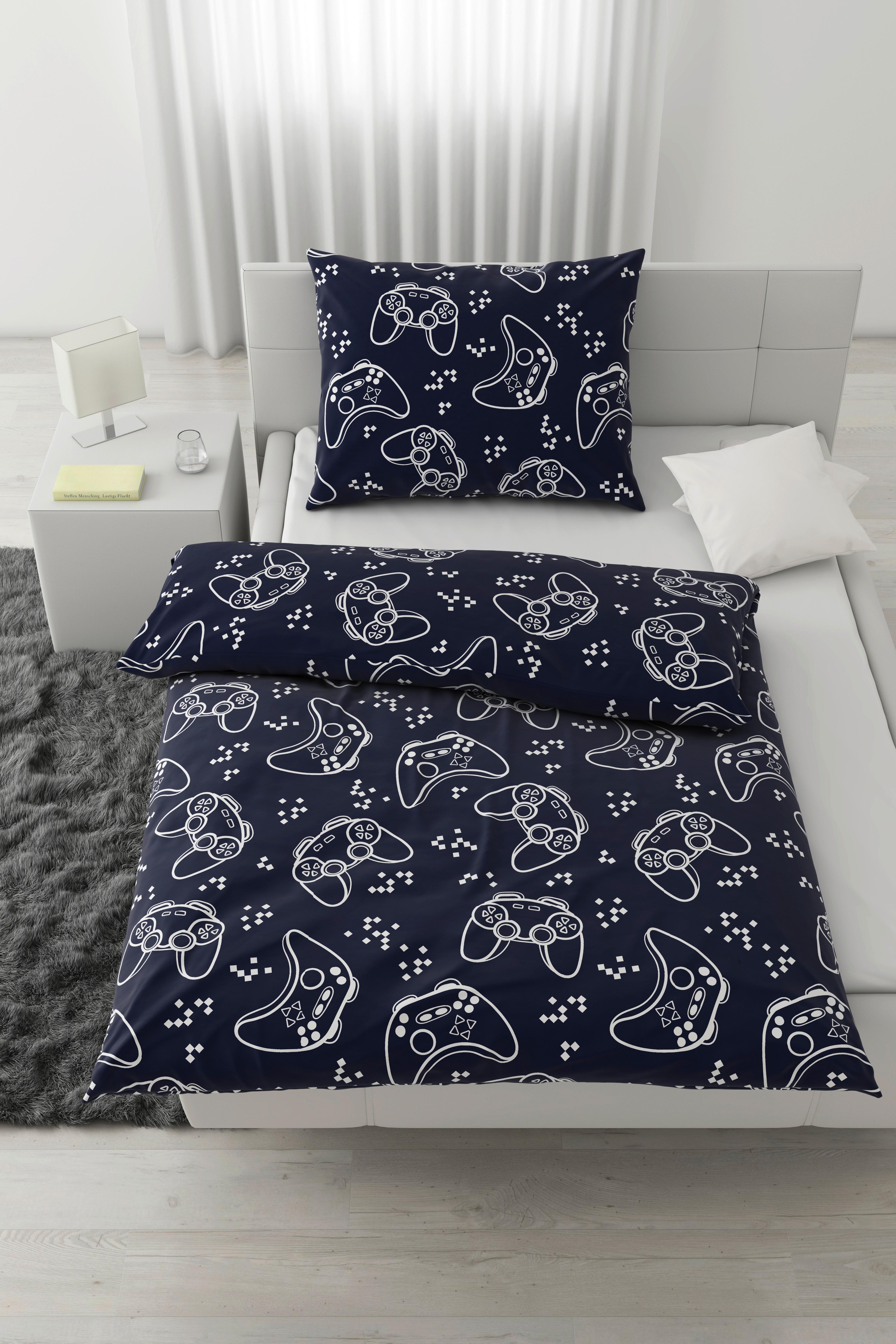 Jugendbettwäsche Gaming Blau ca. 140x200cm - Blau, Textil (140/200cm) - Modern Living