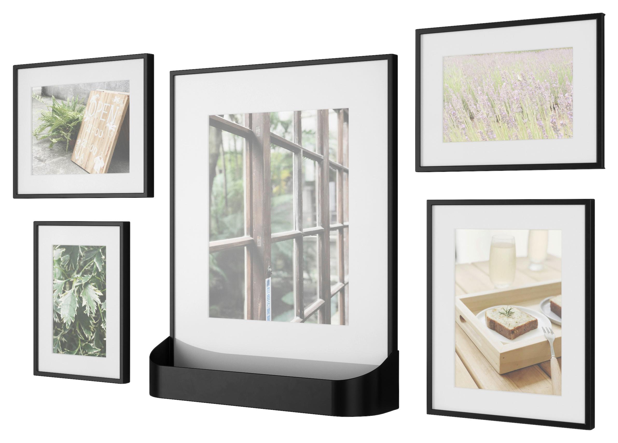Set Okvirjev Za Slike Brass - črna, papir/kovina - Modern Living