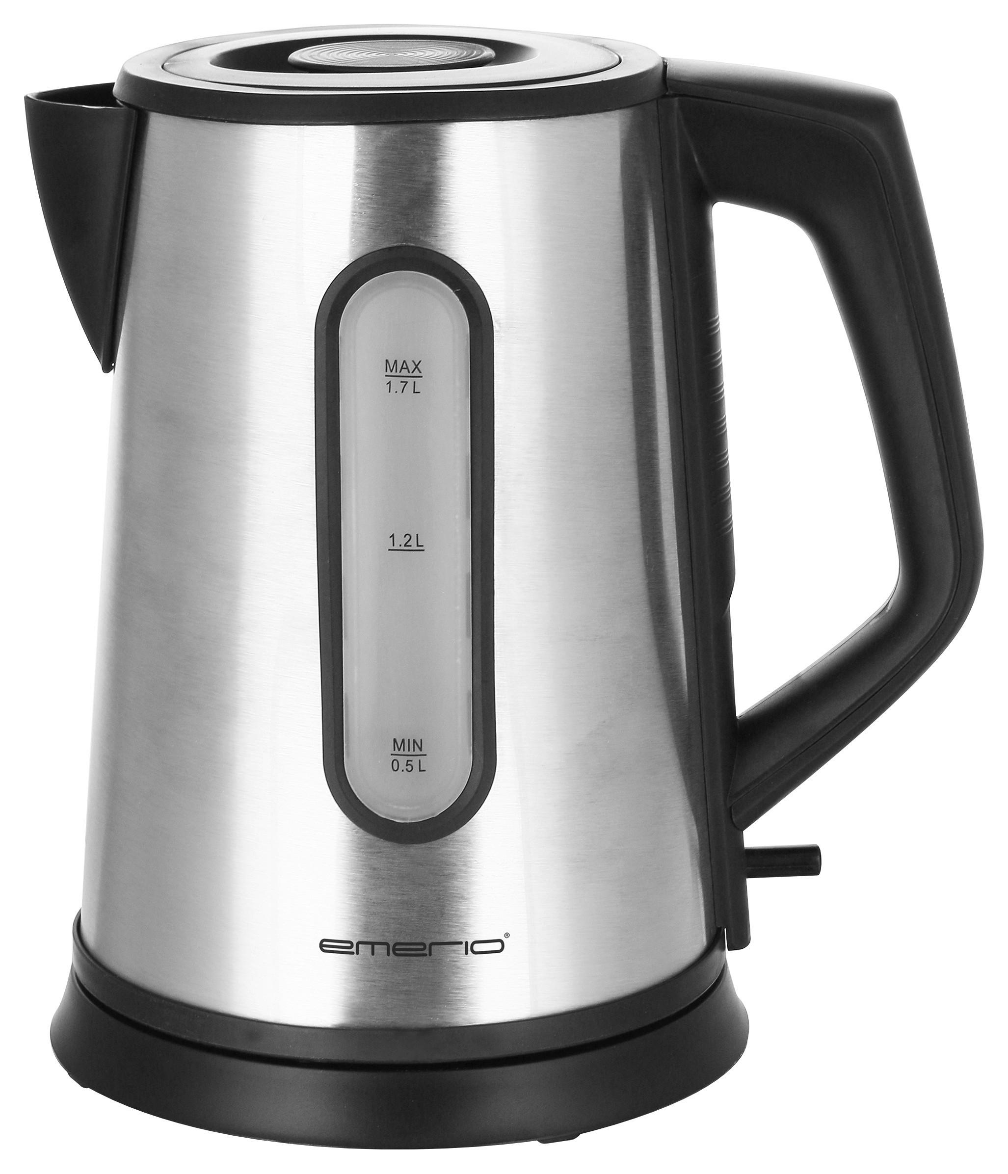 Wasserkocher JASMIN Schwarz/Silber - Silberfarben/Schwarz, Kunststoff/Metall (1,7l)