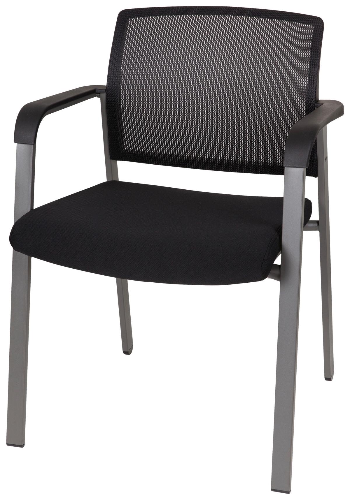 Konferenčni Stol Meet, Črna - črna, Moderno, kovina/tekstil (58/84/56cm) - MID.YOU