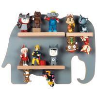 Otroška Polica Boarti, Siva - siva, Moderno, leseni material (33/24/5cm) - MID.YOU