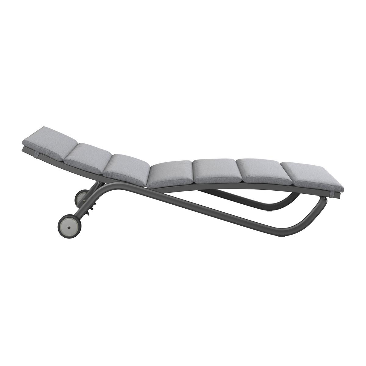 Vrtni Ležalnik Otti, Aluminij - siva/antracit, Basics, kovina/tekstil (211/44/75cm) - Mömax