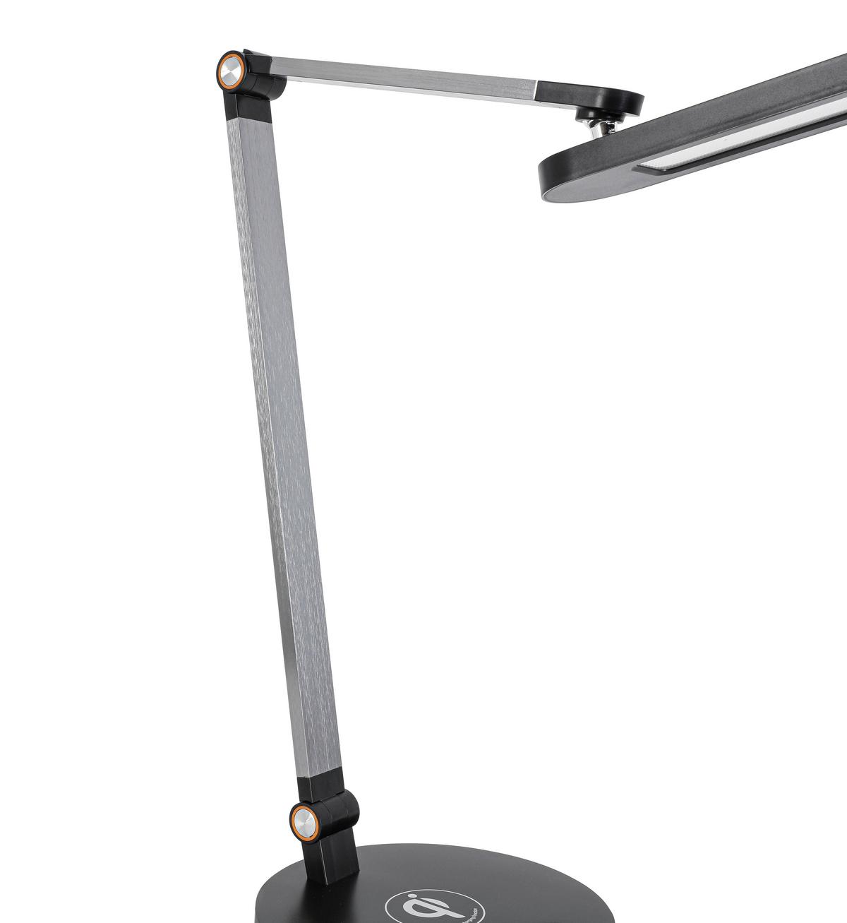 Led-svetilka Za Pisalno Mizo Rink - črna/barve aluminija, Moderno, kovina/umetna masa (37/20/40-70cm) - Mömax