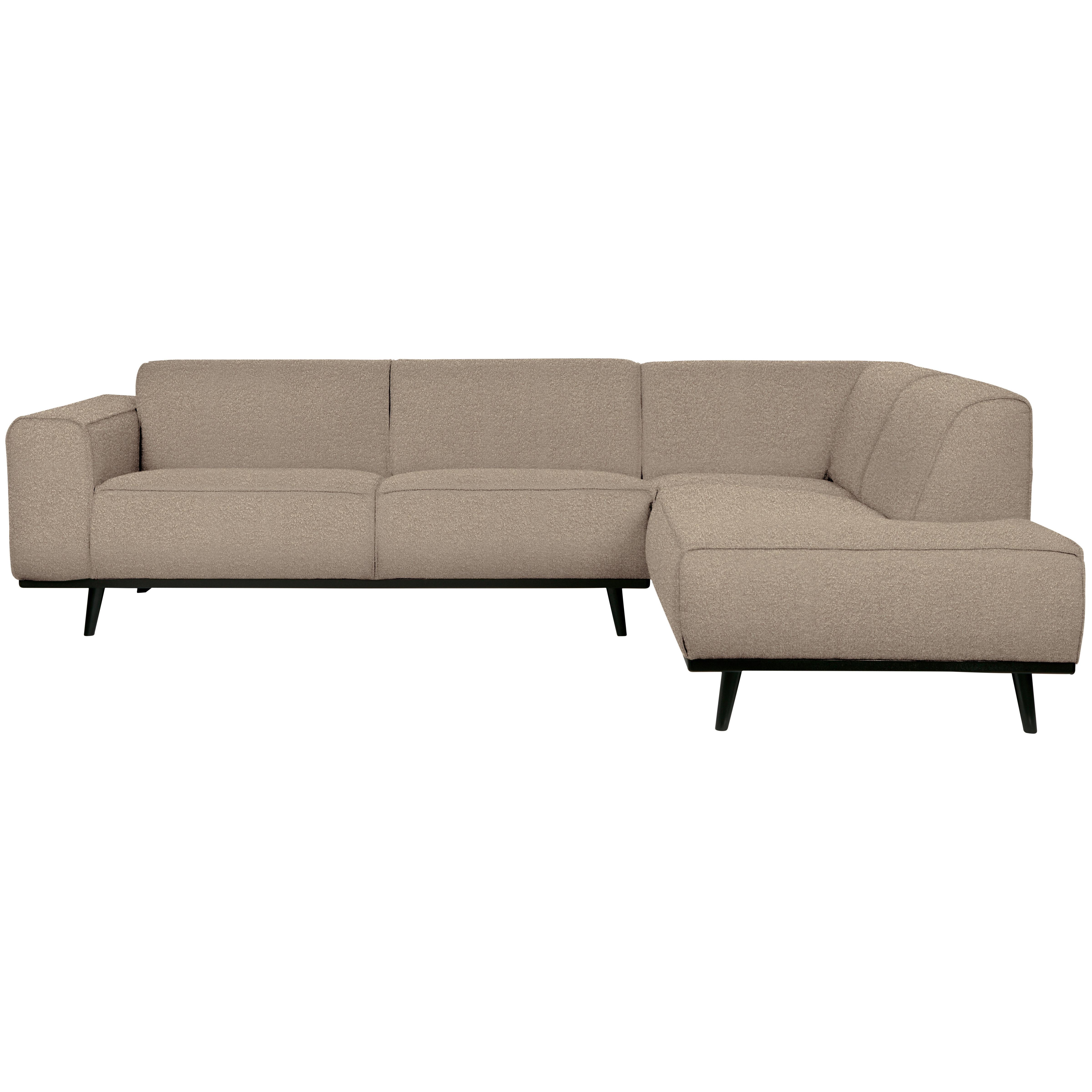 ECKSOFA Statement Beige S: 274x210cm - Beige/Schwarz, Design, Holz/Textil (274/210cm) - Livetastic