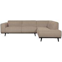 ECKSOFA Statement Beige S: 274x210cm - Beige/Schwarz, Design, Holz/Textil (274/210cm) - Livetastic