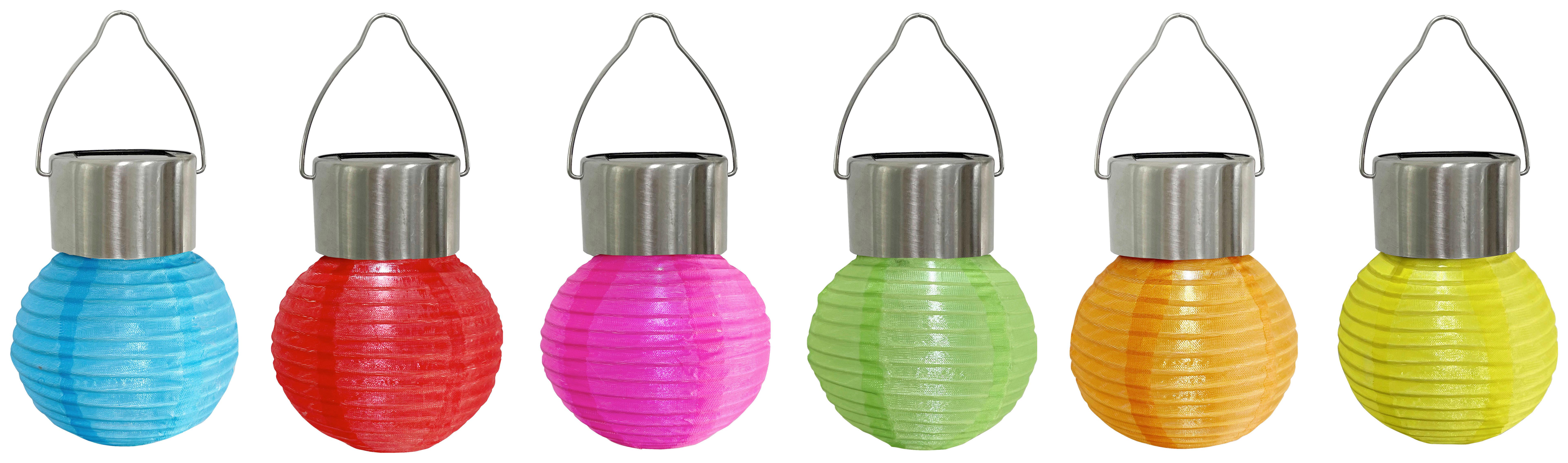 Solarleuchte Buto diverse Farben max. 0,06 Watt - Blau/Gelb, KONVENTIONELL, Kunststoff/Textil (7/12cm) - Modern Living