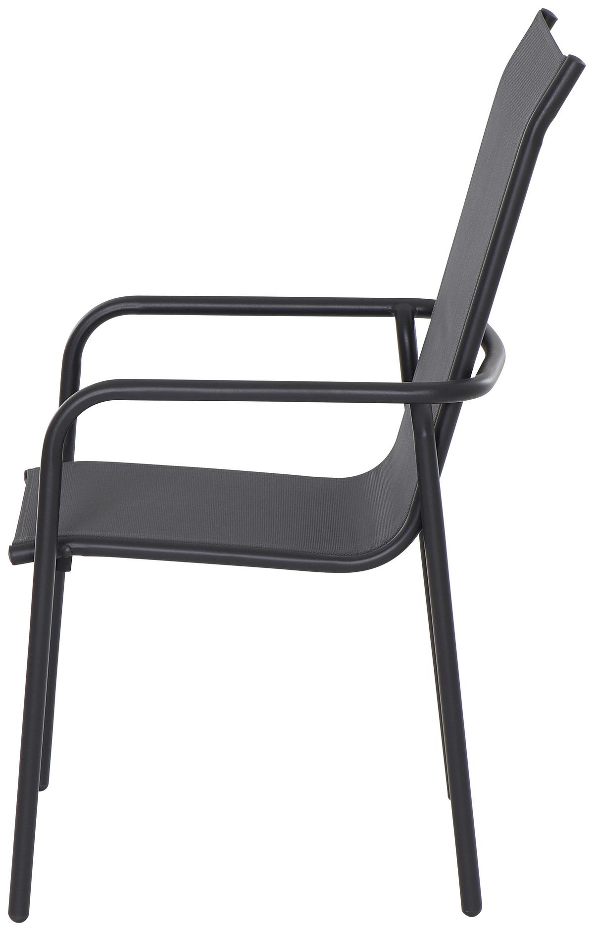 Vrtna Garnitura Torino, Siva, 7-Delno - siva, Moderno, kovina/steklo (150/74/90cm) - Beldano