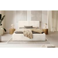 Oblazinjena Postelja Inez, Krem Barva, 180x200cm - črna/krem barve, Moderno, kovina/tekstil (180/200cm) - P & B