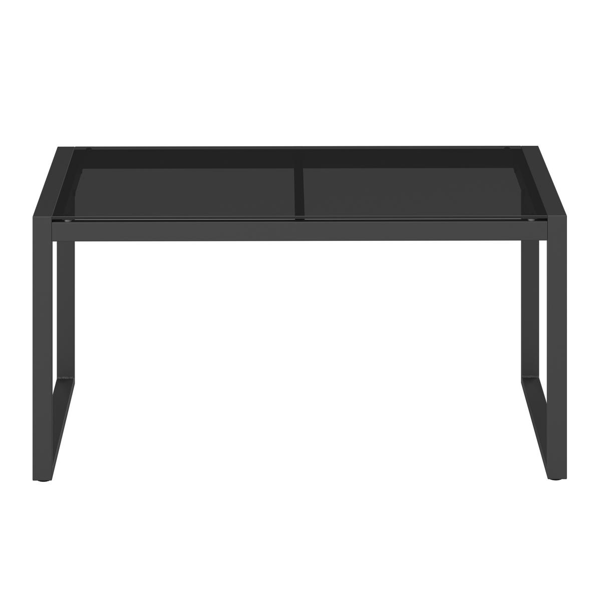 Loungegarnitur Paulina Hellgr. Metall/Textil - Hellgrau/Schwarz, Modern, Glas/Kunststoff (106/74/70,5cm) - Bessagi Garden