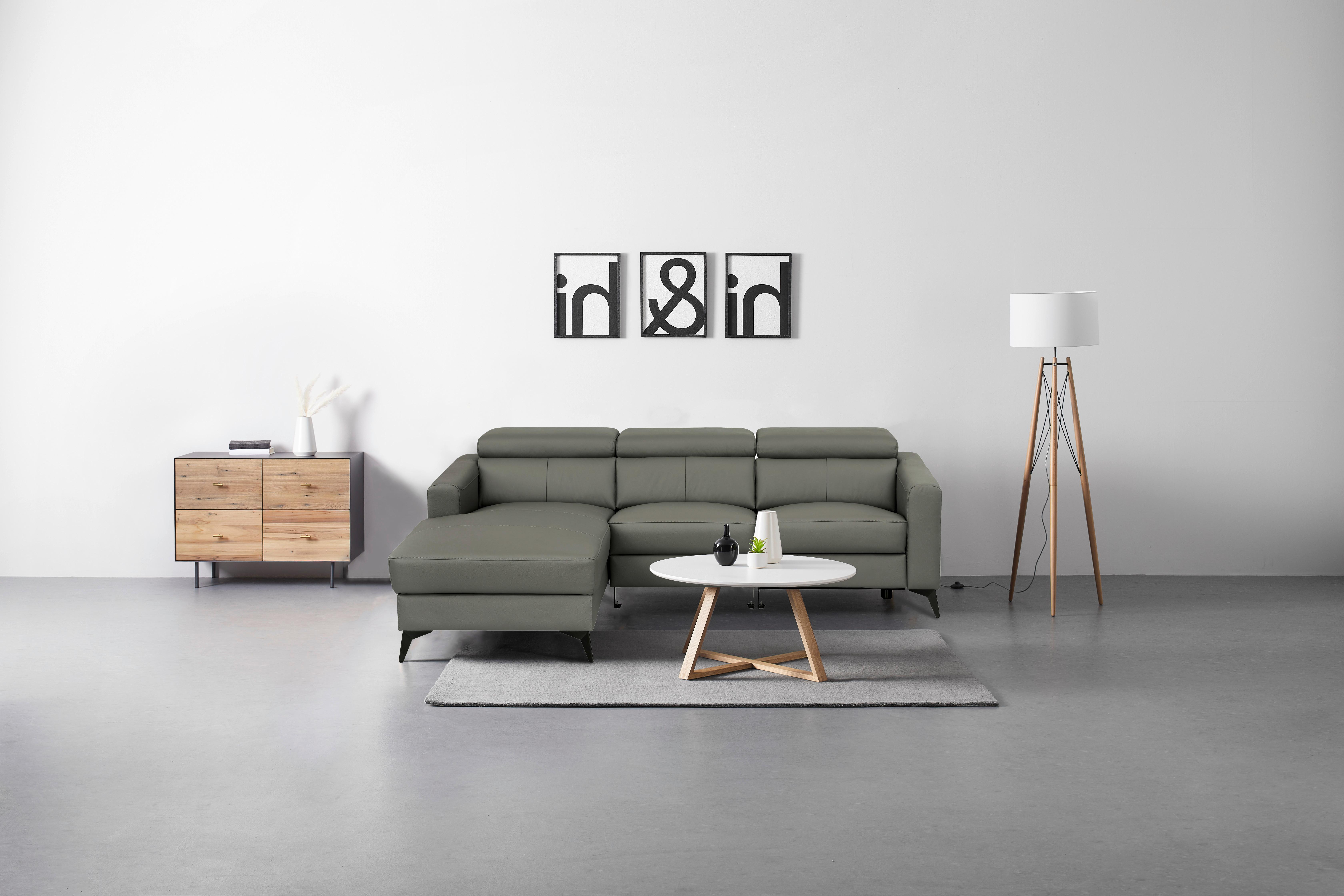 Sedežna Garnitura Ben, Leva - temno siva/črna, Moderno, kovina/tekstil (102-180/75-95/235cm) - Premium Living