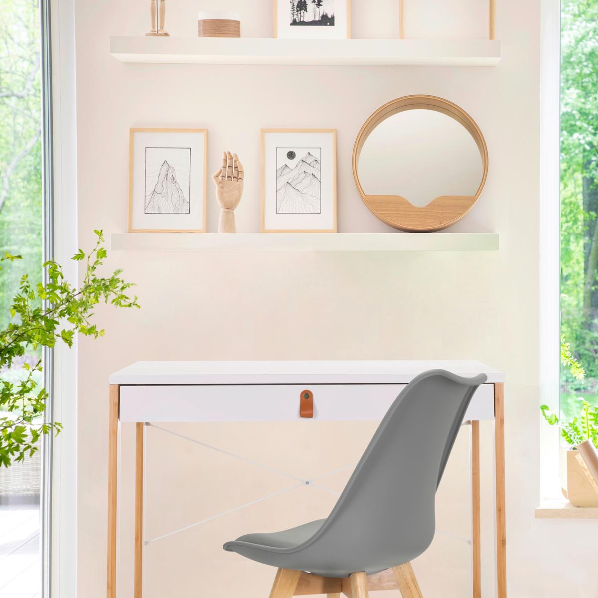 Pisalna Miza Tarolo, Bela - bela, Moderno, leseni material/les (80/75/42cm) - MID.YOU