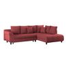 Kutna Garnitura Mendoza - siva/crvena, Design, tekstil/drvo (309/197cm) - Modern Living