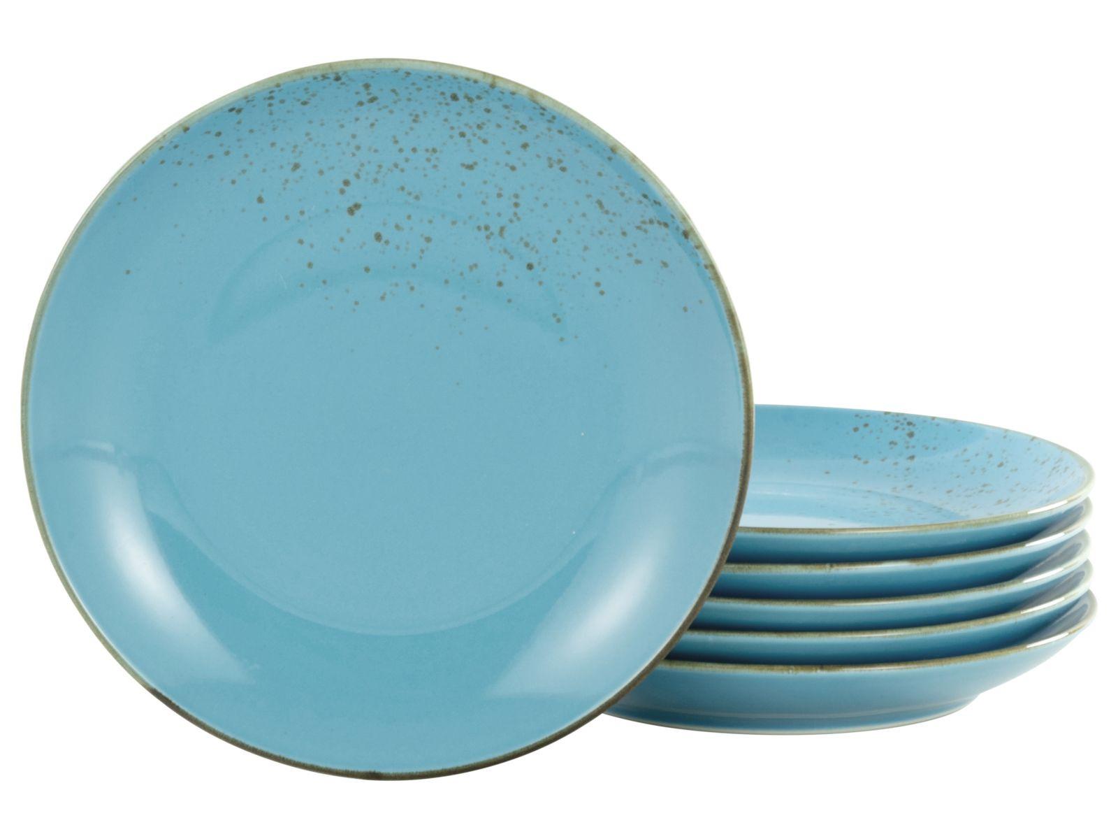 Set Krožnikov Blue, 6-Delni - svetlo modra, Trend, keramika (27cm) - Creatable