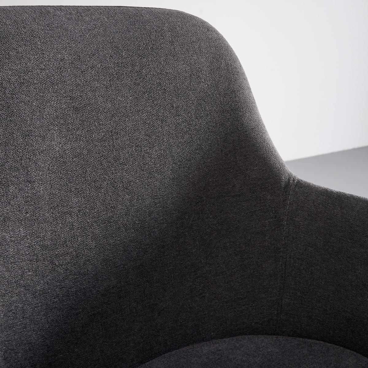 KRZESŁO Z PODŁOKIETNIKAMI MIA - ciemnoszary/czarny, Modern, metal/tkanina (55,5/83/55cm) - Bessagi Home