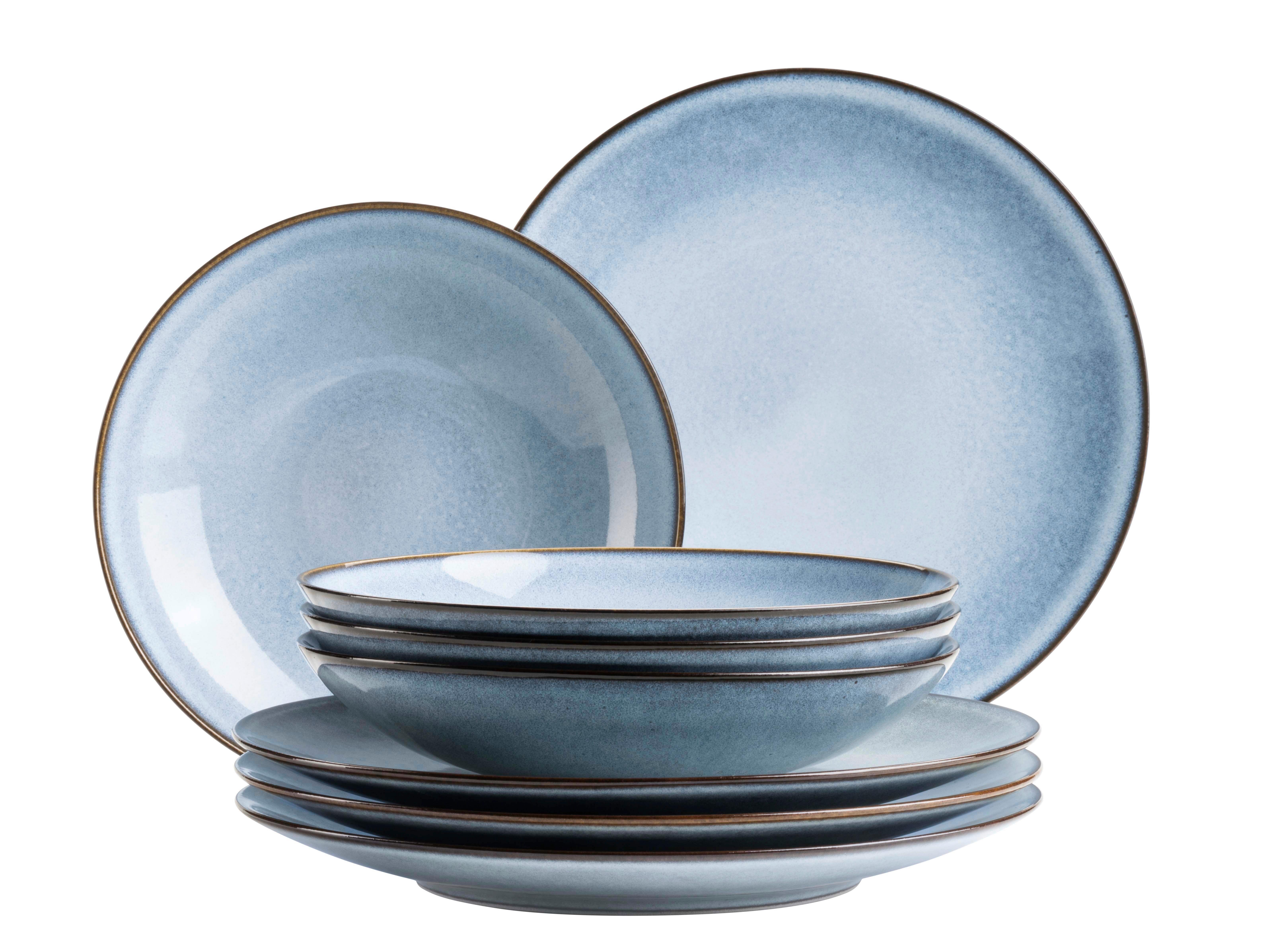 Tafelservice 935607 Smokys Tafelservice - Blau, Basics, Keramik - Mäser