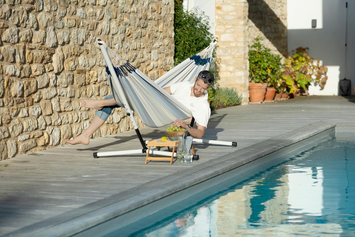 Hängemattengestell Hammocks ca. 270-310x90x95-115 cm - KONVENTIONELL, Metall (270-310/90/95-115cm) - La Siesta