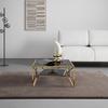 SOFFBORD ANGEL II - svart/guldfärgad, Modern, metall/glas (70/70/38cm) - Mömax