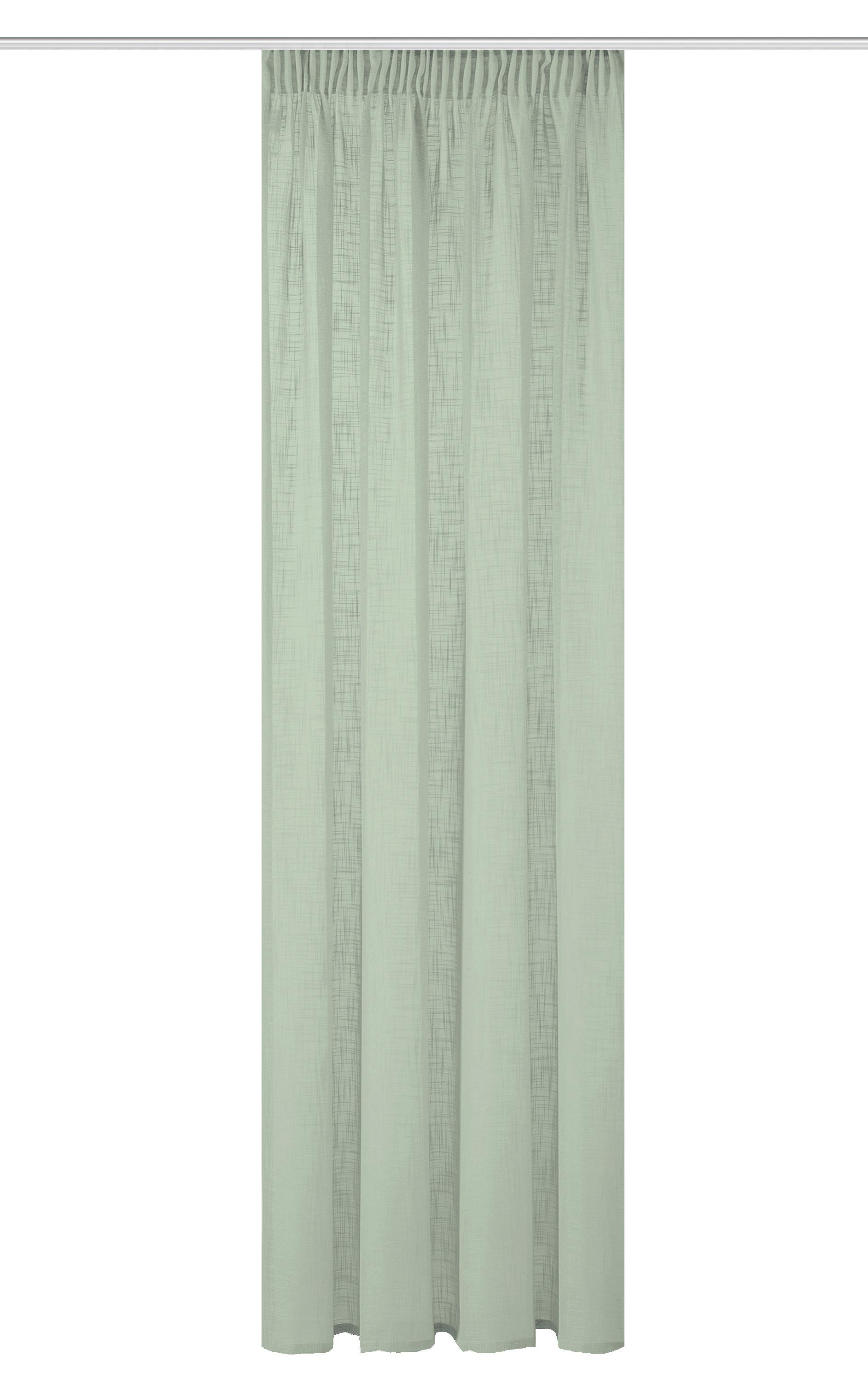 ZASŁONA GOTOWA SOFTY - szałwiowy, Basics, tkanina (140/245cm)