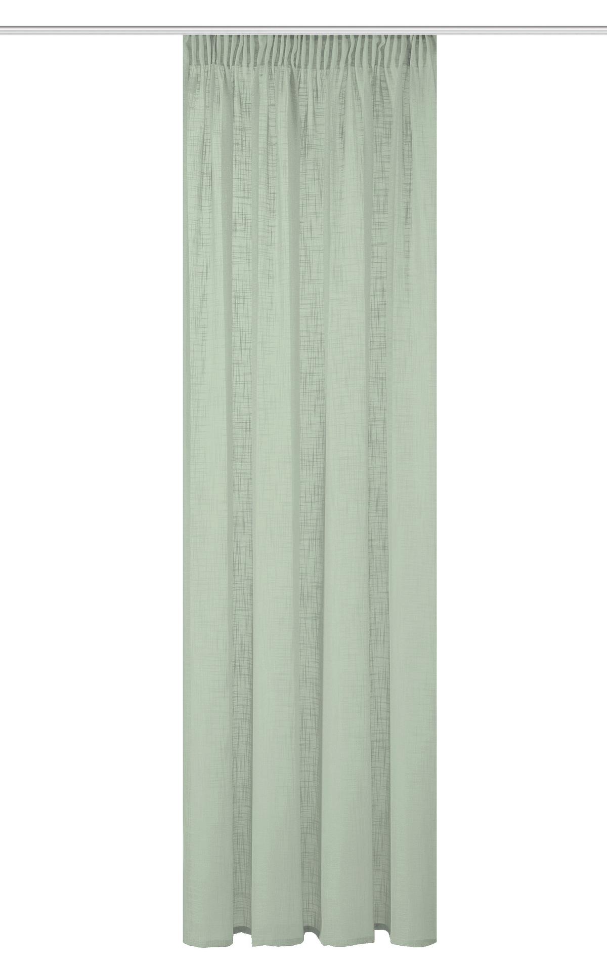 ZASŁONA GOTOWA SOFTY - szałwiowy, Basics, tkanina (140/245cm)