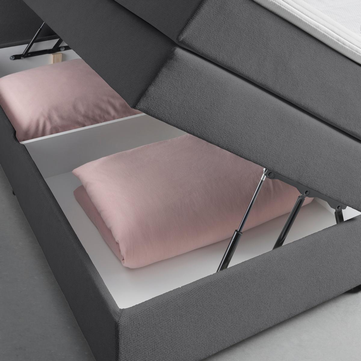 Boxspringbett Papilon Anthrazit ca. 180x200cm - Anthrazit/Zinkfarben, KONVENTIONELL, Holz/Holzwerkstoff (180/200cm) - Premium Living