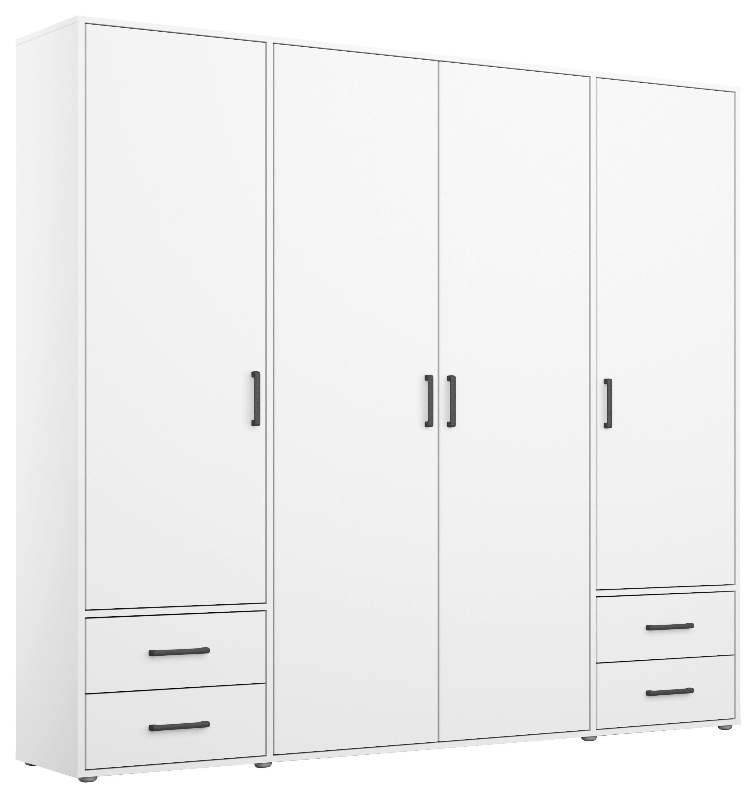 Ormar S Klasičnim Vratima Voyager - bijela/siva, Moderno, drvni materijal/plastika (187/194/53cm) - Modern Living