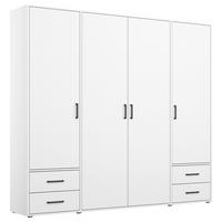 Ormar S Klasičnim Vratima Voyager - bijela/siva, Moderno, drvni materijal/plastika (187/194/53cm) - Modern Living