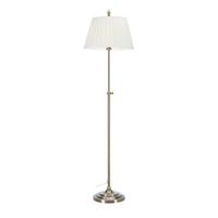 Stehleuchte Markslöjd Oxford Messingfarben max 40 Watt - Messingfarben/Weiß, Design, Textil/Metall (38/38/155cm) - Markslöjd