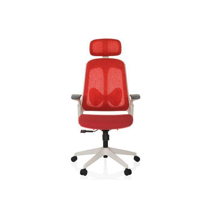Pisarniški Stol Arceo Wf, Rdeča - rdeča/bela, Moderno, umetna masa/tekstil (66/115-131/66cm) - MID.YOU