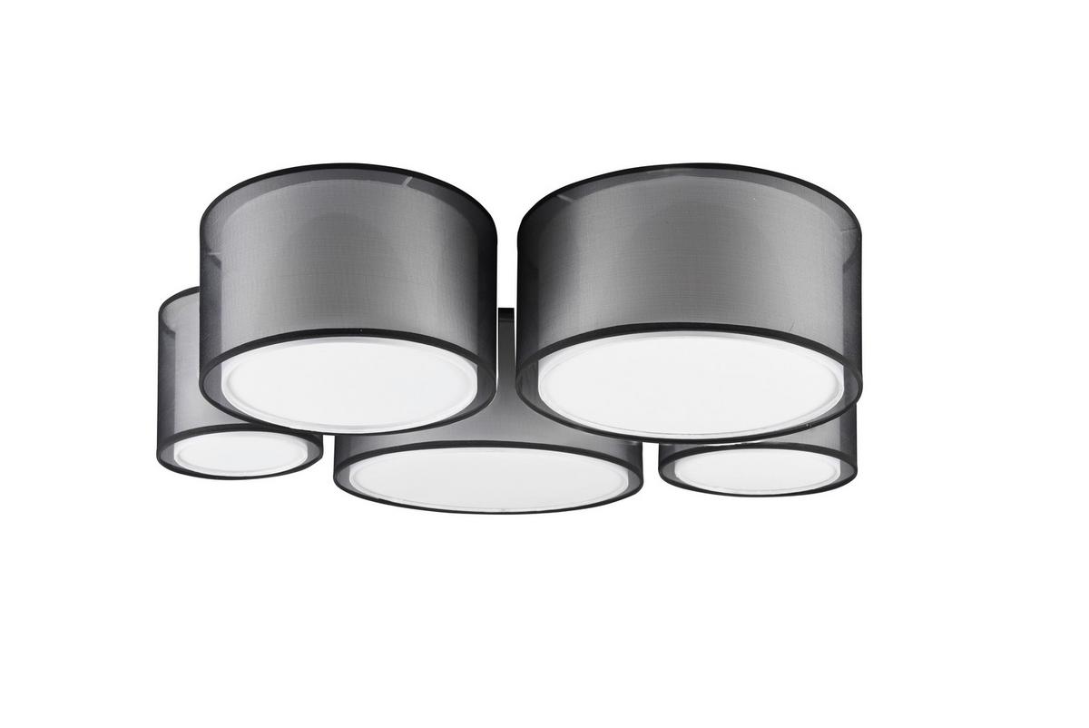 Deckenleuchte Franklin Schwarz max. 40 Watt - Schwarz, Basics, Metall (90/70/21,5cm) - Trio Leuchten