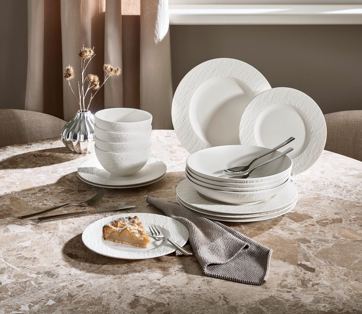 SERWIS OBIADOWO-ŚNIADANIOWY MANUFACTURE VILLEROY & BOCH - biały, Konventionell, ceramika - Villeroy & Boch